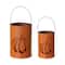 Glitzhome® Metal Cutout Pumpkin Bucket Set